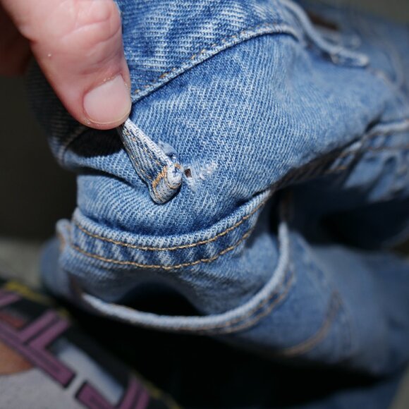 Vintage LEE Men’s Jean Shorts Tag Size 40 Actual 38 Denim Jorts Stonewashed GUC - Picture 6 of 9